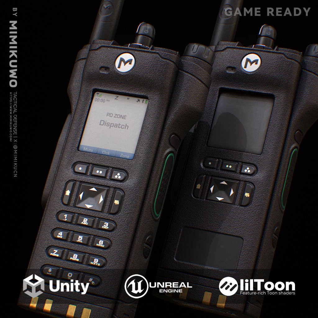 【3Dモデル】APX8000 | Radio 無線機 Low-poly 3D model