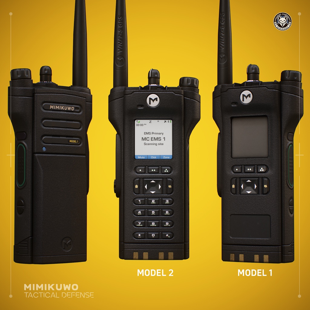 【3Dモデル】APX8000 | Radio 無線機 Low-poly 3D model