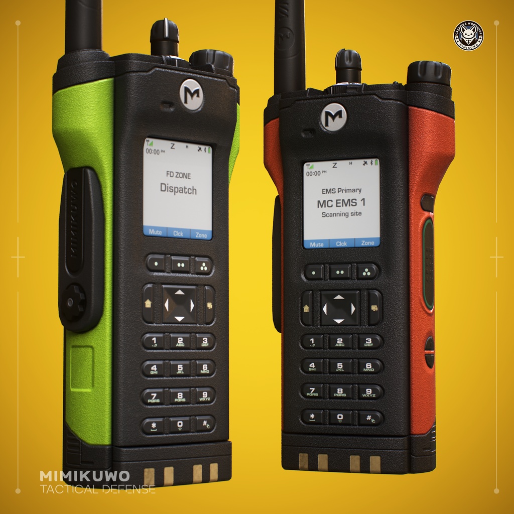 【3Dモデル】APX8000 | Radio 無線機 Low-poly 3D model