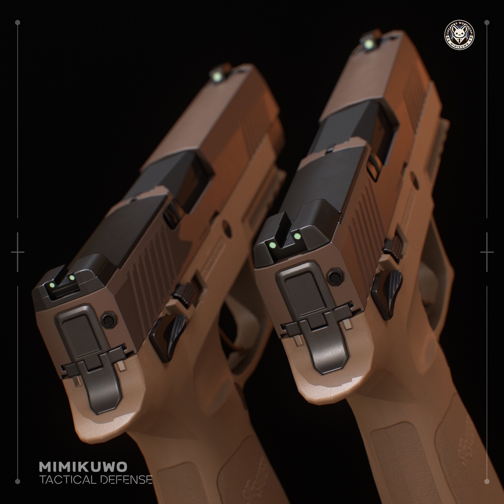【3Dモデル】M17 x M18 Pistol | Game Ready Low-poly 3D model