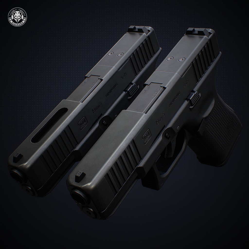 【3Dモデル】G19 Gen5 MOS | Expansion | Low-poly 3D model - v3.0