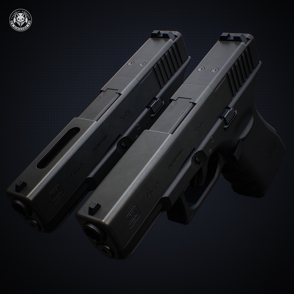 【3Dモデル】G19 Gen4 MOS | Expansion | Low-poly 3D model - v3.0