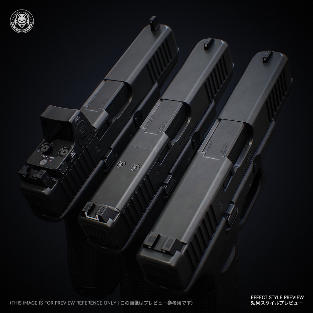 【3Dモデル】G19 / G45 Iron Sights Pack | Expansion | Low-poly 3D model - v2.0