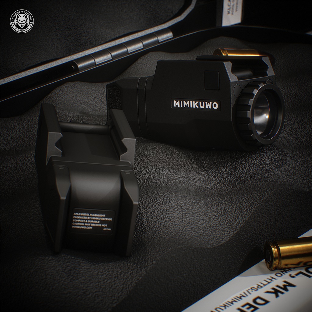 【3Dモデル・MA対応・VRChat想定】APLC Weapon Light ライト | Expansion | Low-poly - v2.0