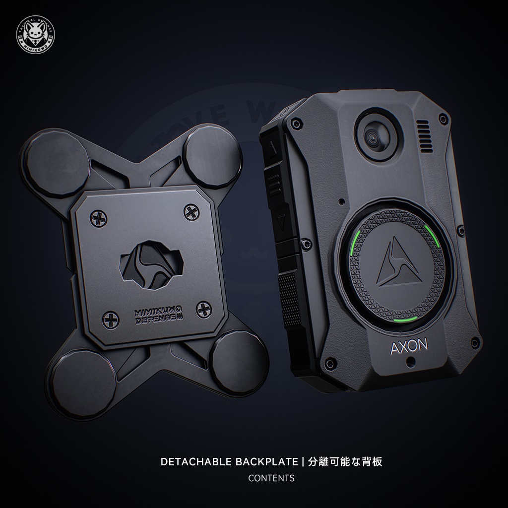 【3Dモデル・MA対応・VRChat想定】Body Camera 3 AXON ボディカメラ | Equip | Low-poly - v1.1