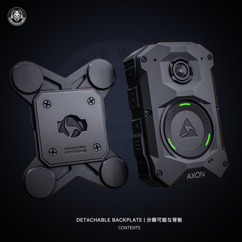 【3Dモデル・MA対応・VRChat想定】Body Camera 4 AXON ボディカメラ | Equip | Low-poly - Update | v1.1