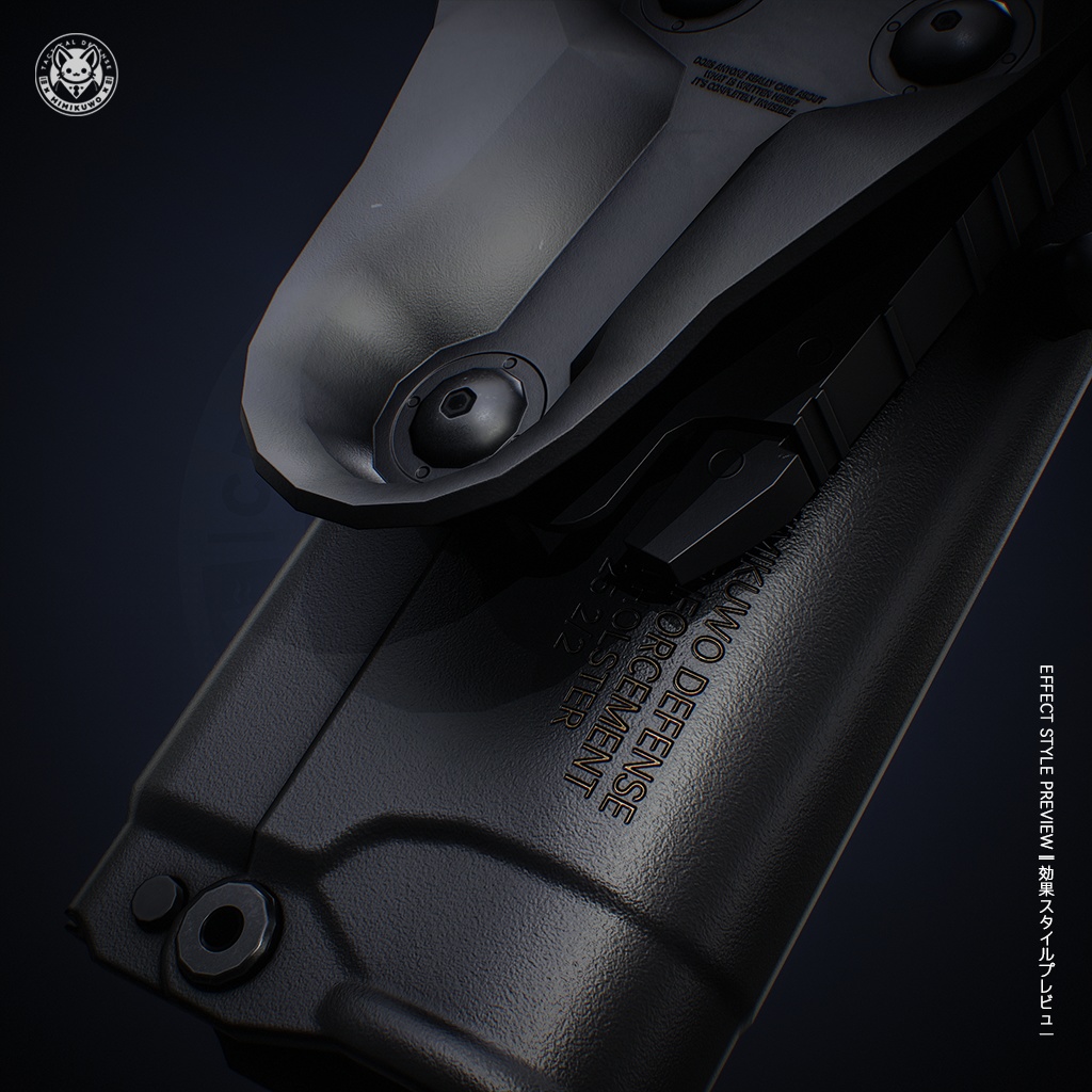 【3Dモデル・VRChat想定】ホルスター Holster | Equip | Low-poly - Update | v1.0