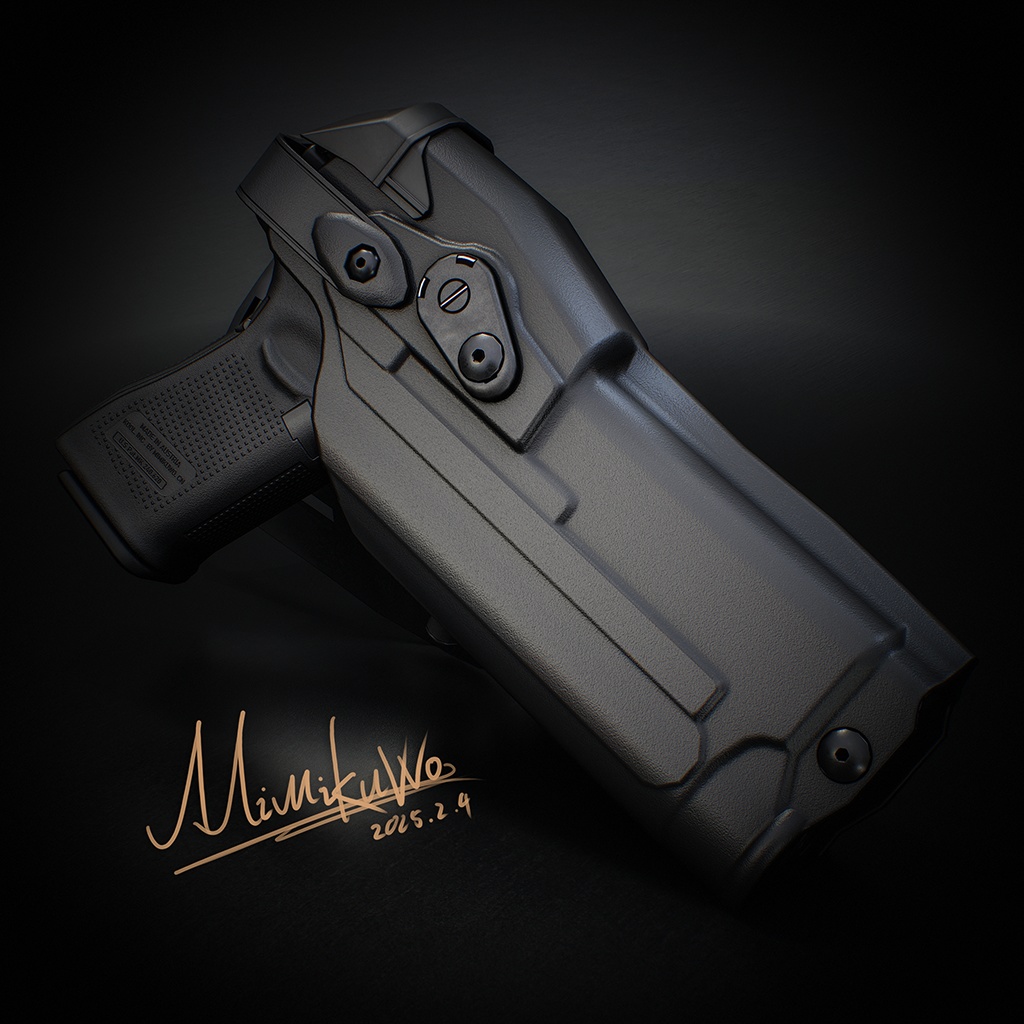 【3Dモデル・VRChat想定】ホルスター Holster | Equip | Low-poly - Update | v1.0