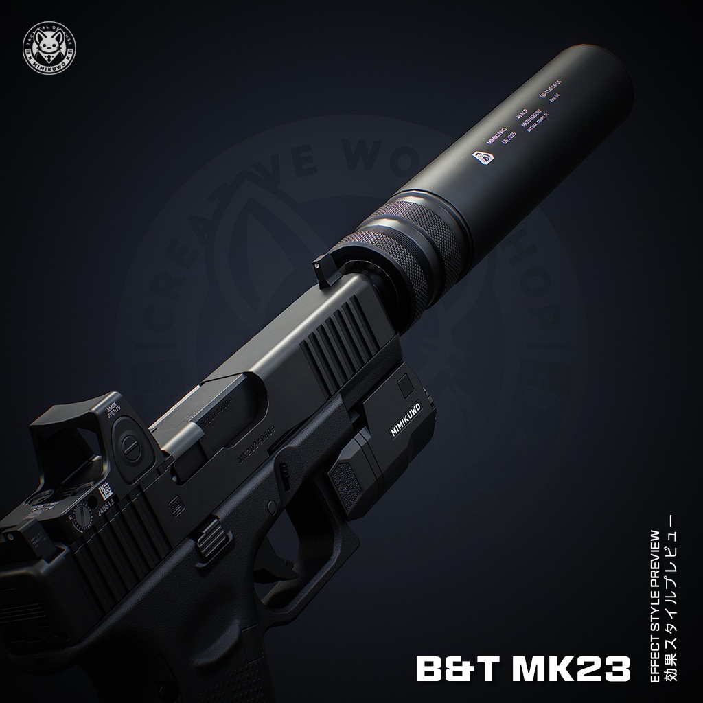 【3Dモデル・VRChat想定】サプレッサー Suppressor 5種類 | Expansion | Low-poly - v2.0