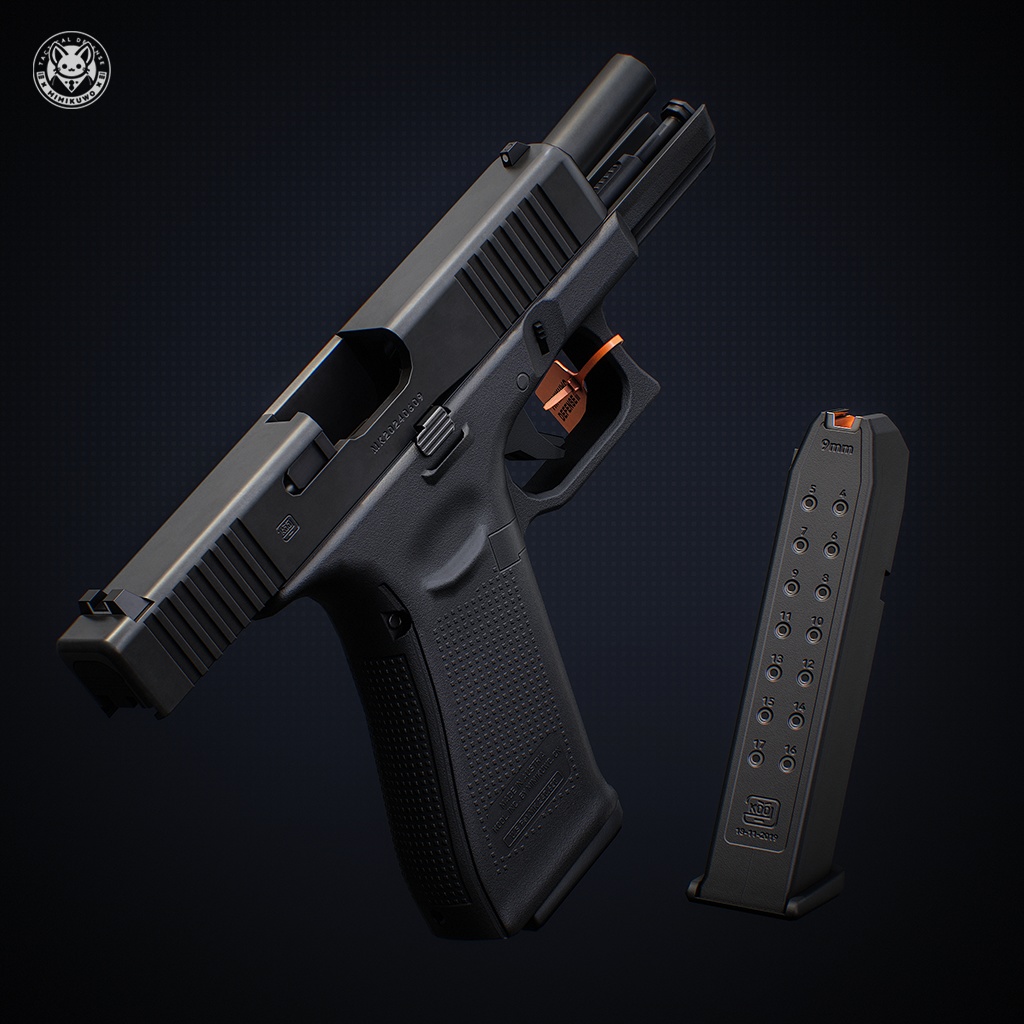 【3Dモデル・MA対応・VRChat想定】G45 Gen5 Pistol | Base MKG3 | Low-poly | v2.0