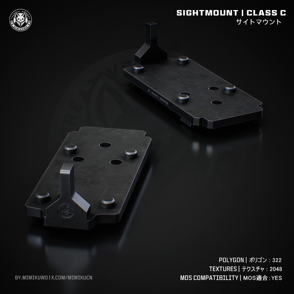 【3Dモデル・VRChat想定】DPPRO RedDot 照準器 Pack | Expansion | Low-poly - v2.0