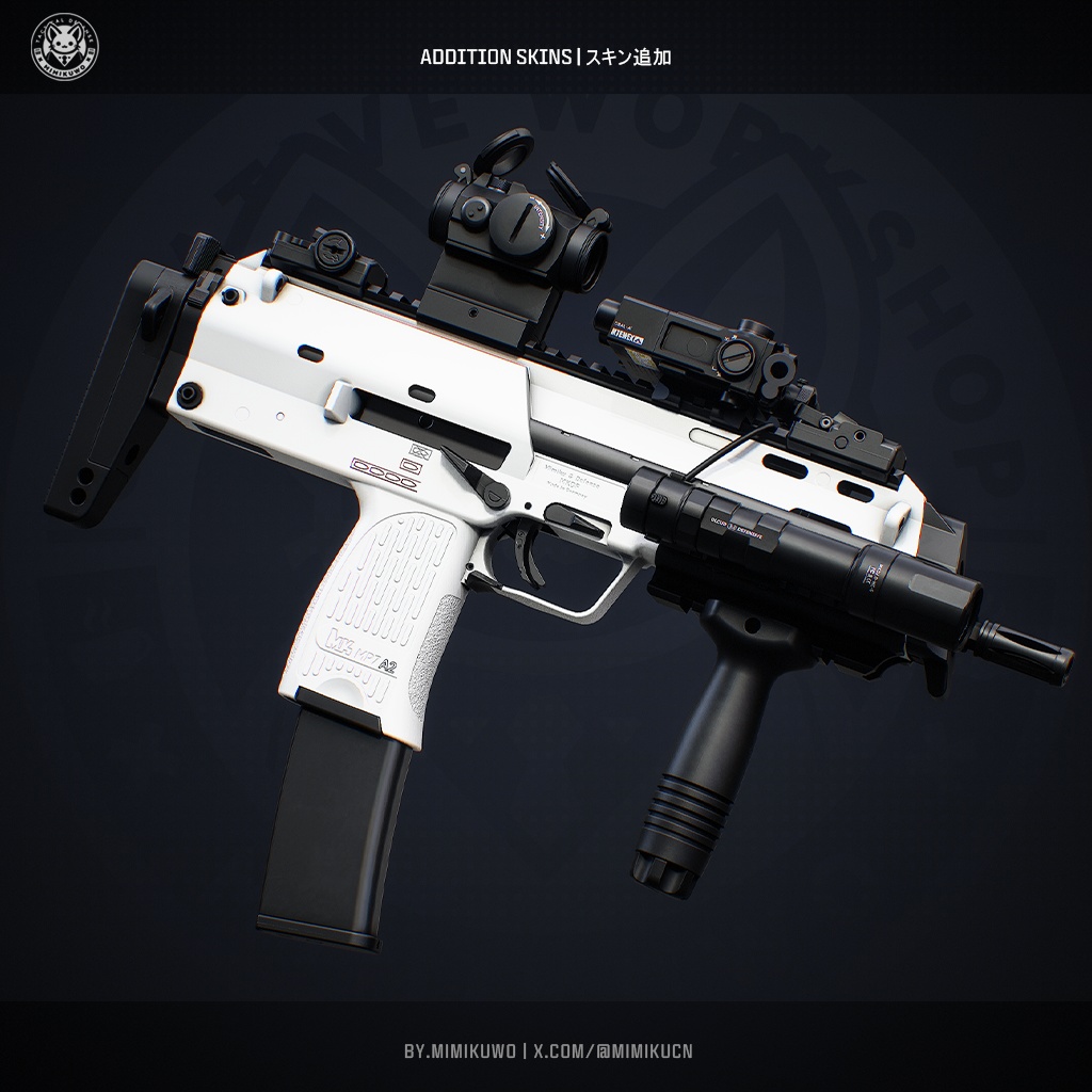 【3Dモデル・MA対応・VRChat想定】MP7 A2 PDW | Base MKG5 | Low-poly | v1.2.1