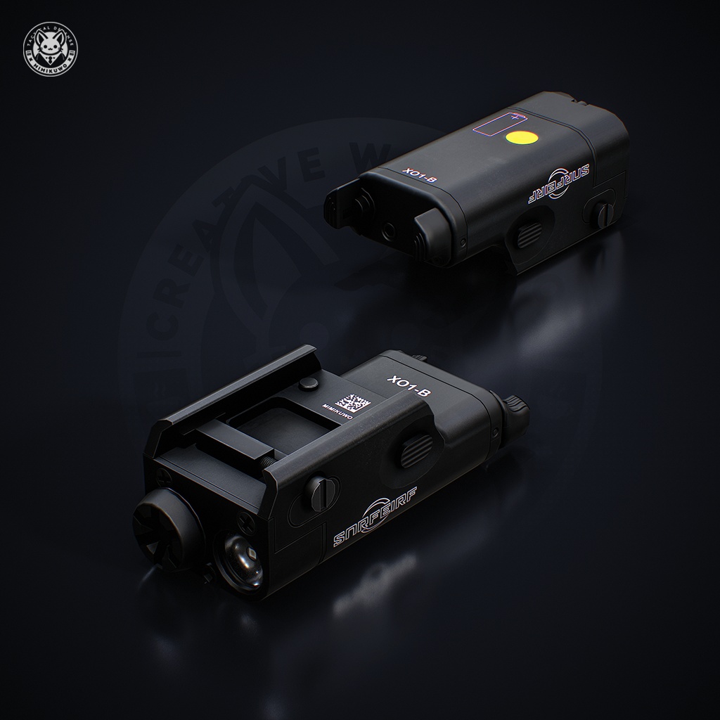 【3Dモデル・VRChat想定】 XC1 Weapon Light ライト | Expansion | Low-poly - v1.0