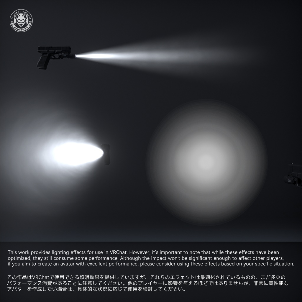 【3Dモデル・VRChat想定】 TLR-8A Weapon Light ライト | Expansion | Low-poly - v1.0