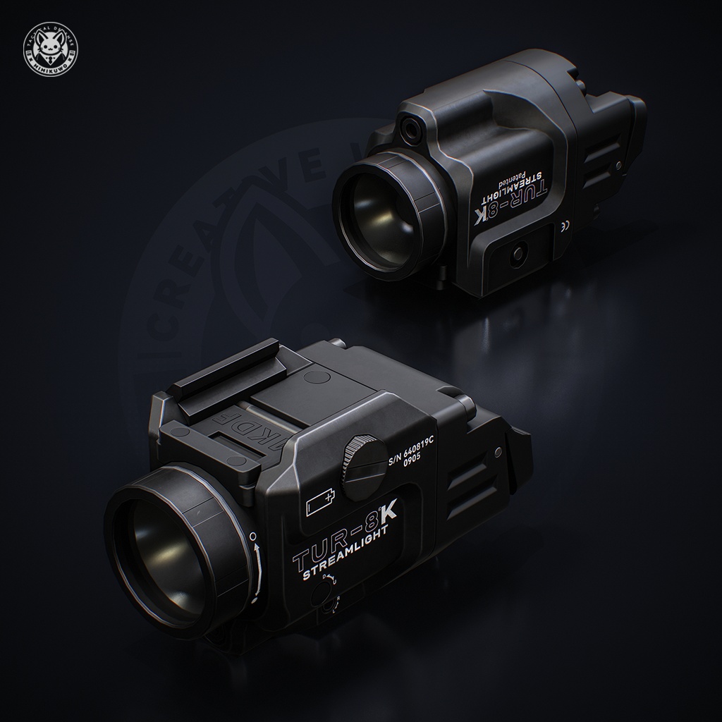 【3Dモデル・VRChat想定】 TLR-8A Weapon Light ライト | Expansion | Low-poly - v1.0