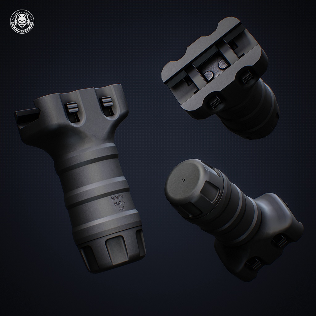 【3Dモデル】 TD Short Grip グリップ | Expansion | Low-poly