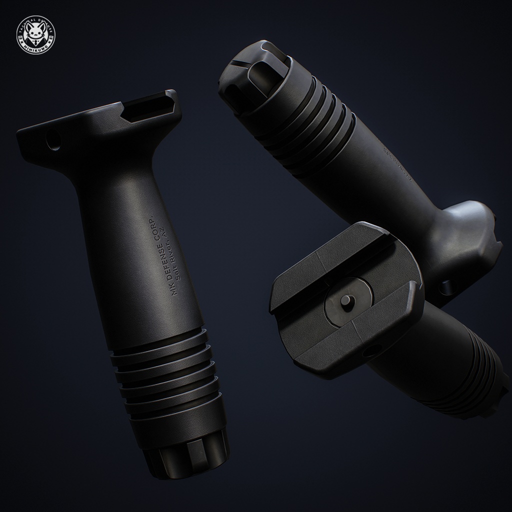 【3Dモデル】 KAC A Grip グリップ | Expansion | Low-poly