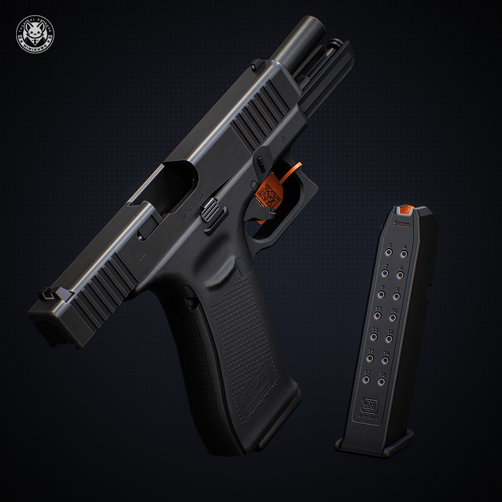 【3Dモデル・MA対応・VRChat想定】G17 Gen5 Pistol | Base MKG7 | Low-poly - v1.1