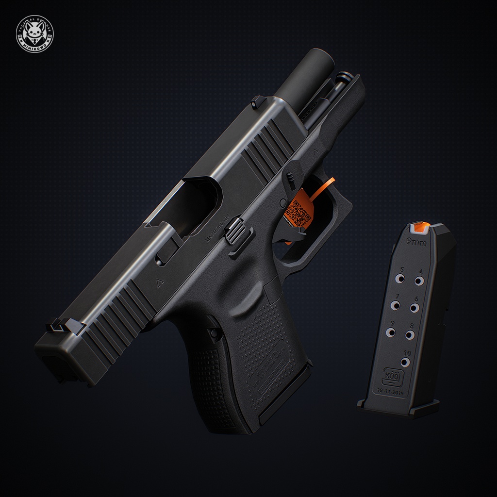【3Dモデル・MA対応・VRChat想定】G26 Gen5 Pistol | Base MKG8 | Low-poly - v1.1