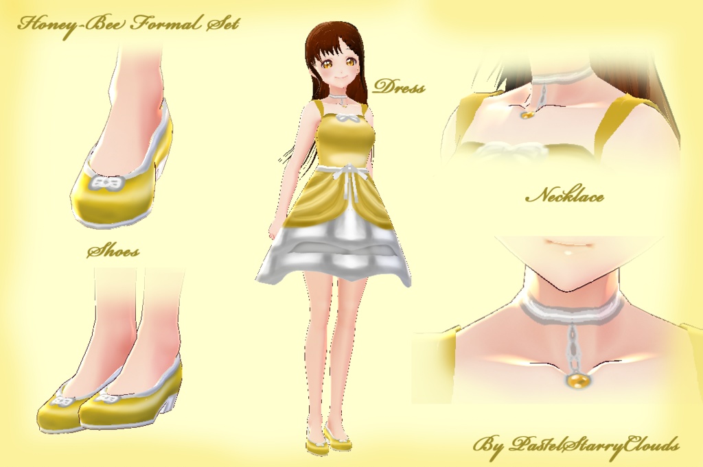 Honey Bee Formal Outfit Set (for VRoid)