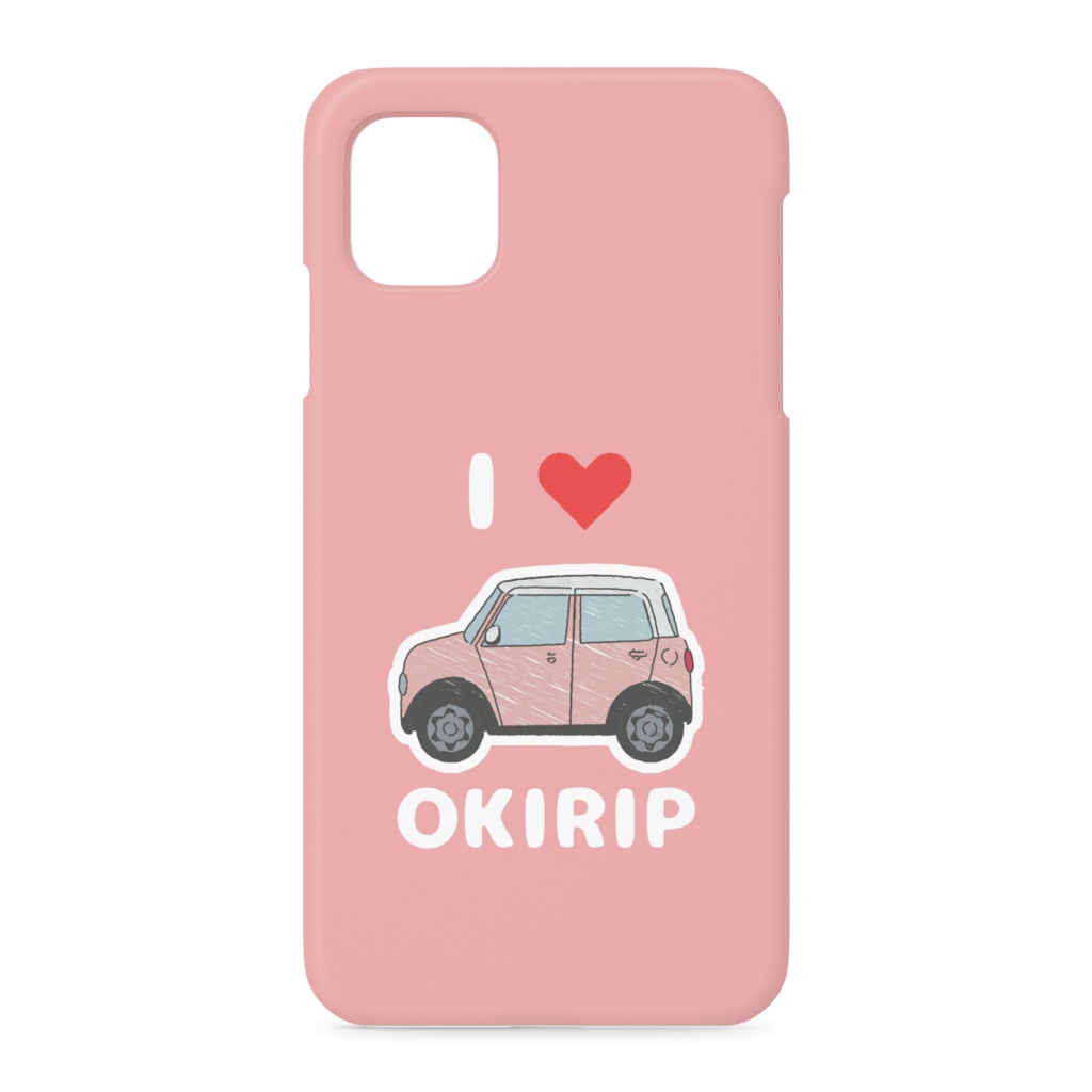I LOVE OKIRIP iPhoneケース ピンク