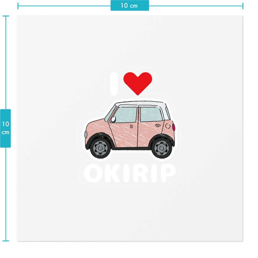 OKIRIP CAR クリアステッカー