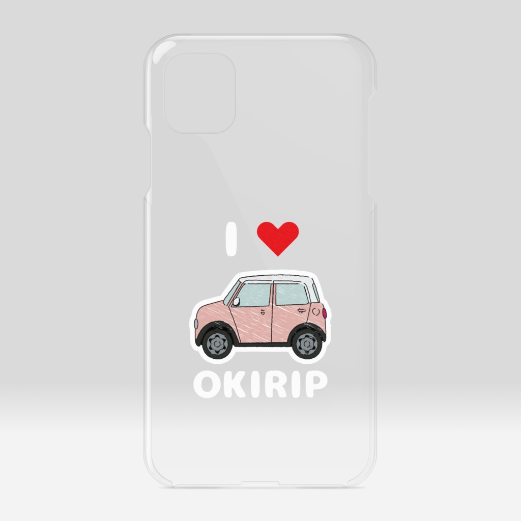 I LOVE OKIRIP iPhoneケース クリア
