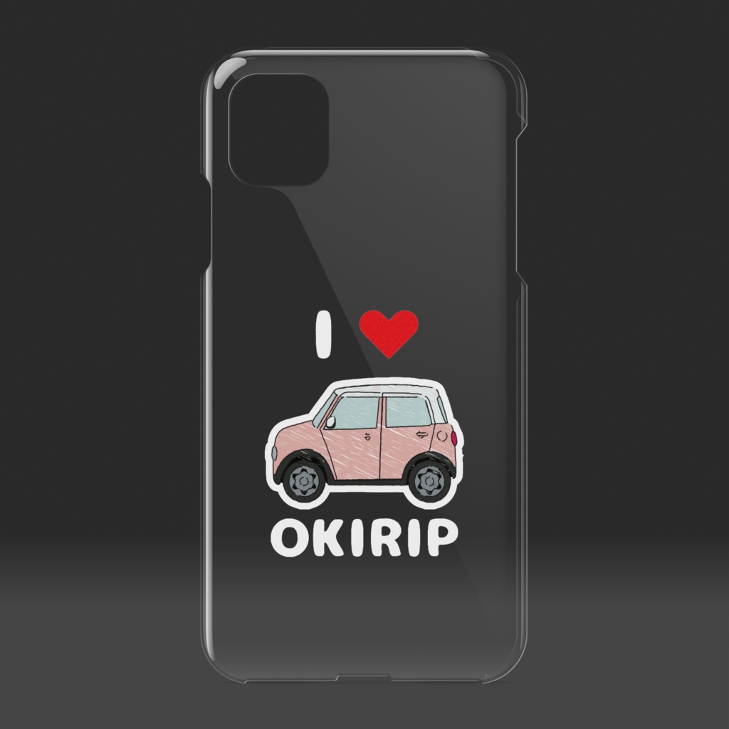 I LOVE OKIRIP iPhoneケース クリア