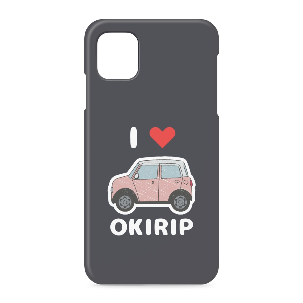I LOVE OKIRIP iPhoneケース ネイビー