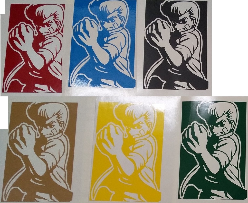 元 テクノスジャパン CGデザイナー Kon氏 オリジナル 描き下ろし 熱血硬派 くにおくん カッティング ステッカー