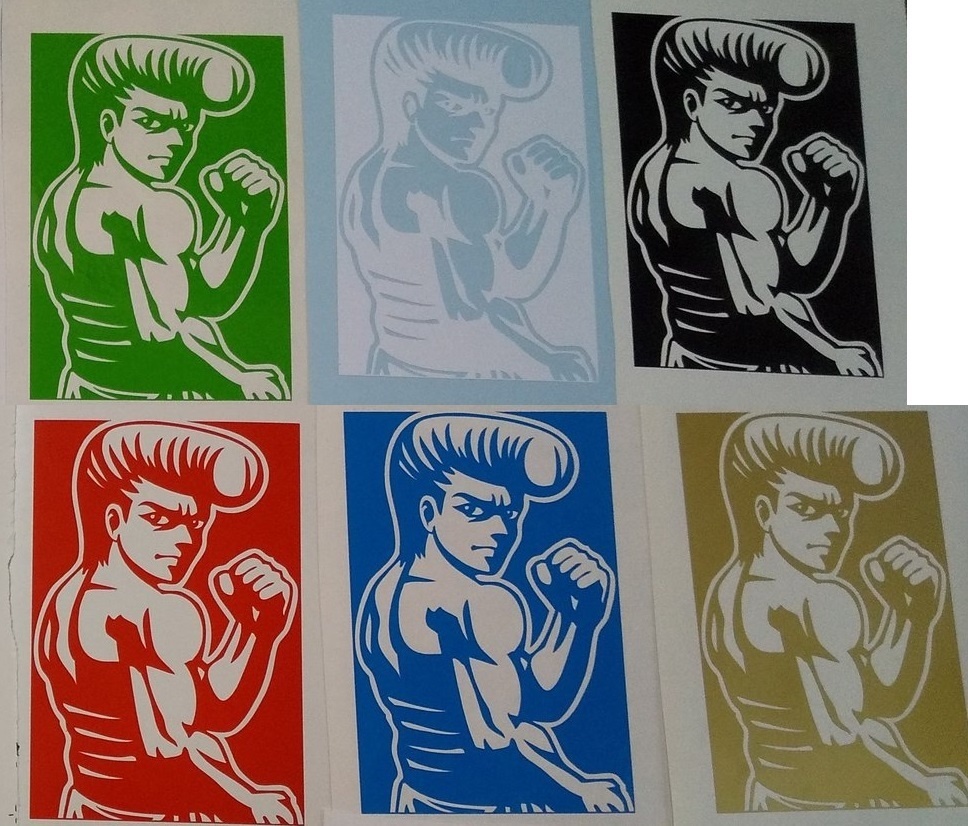 元 テクノスジャパン CGデザイナー Kon氏 オリジナル 描き下ろし 熱血硬派 くにおくん りき カッティング ステッカー