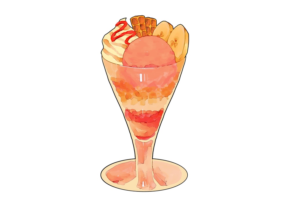 いちごパフェなアクキー