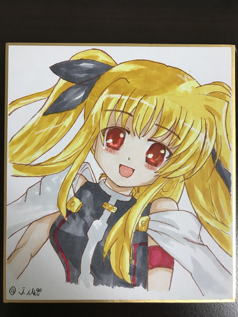 フェイト　手書き色紙　小　送料込み