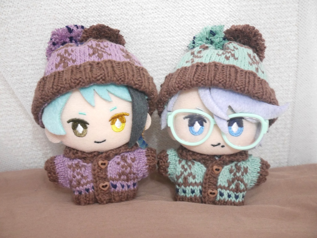 雪山の思ひ出を想起させるニットセット+紫バージョン