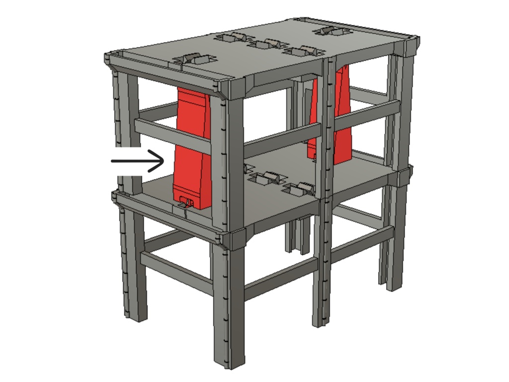 【Nゲージ】KATO製高架橋脚積み重ねパーツ【3Dモデル】