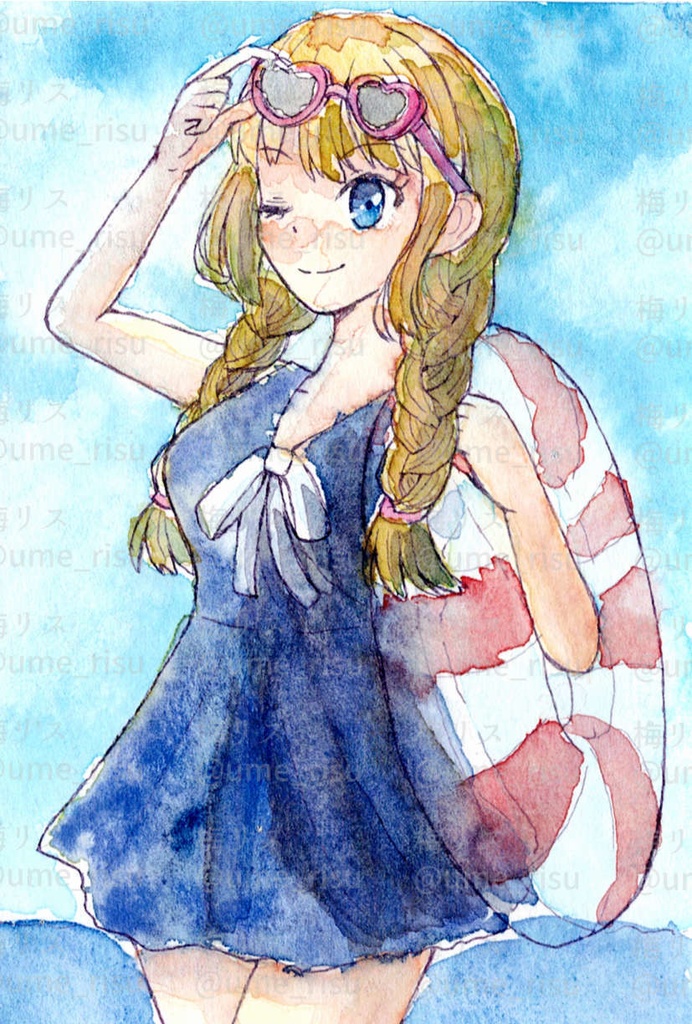 【アナログ原画】水着の女の子
