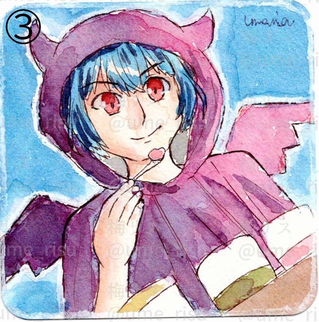 【アナログ原画】てのひらサイズフレームレス原画