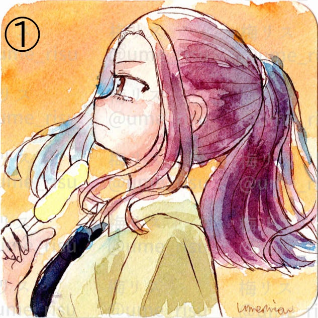 【アナログ原画】てのひらサイズフレームレス原画