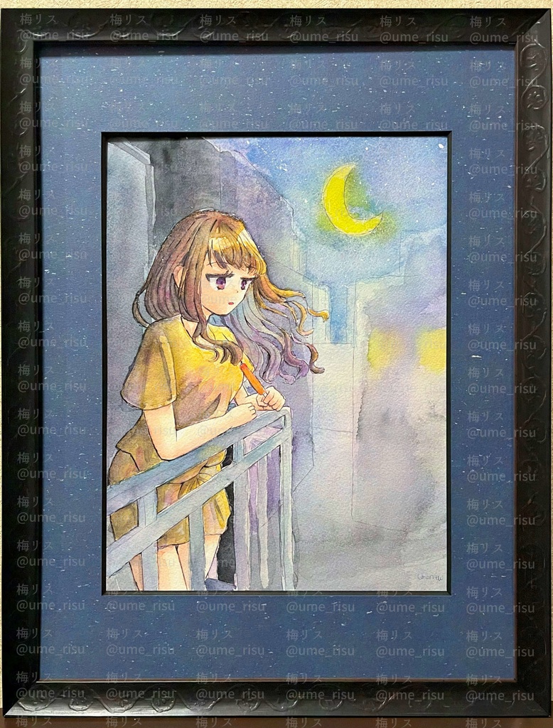 【額装原画】夜に溺れる