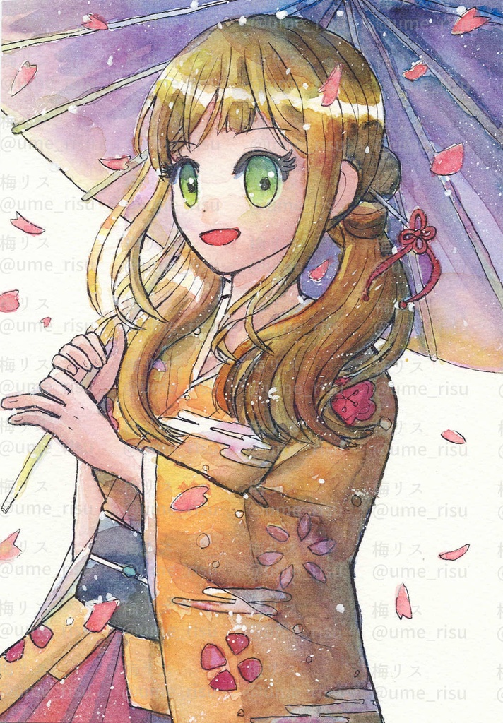 【フレームレス作品】春、笑う