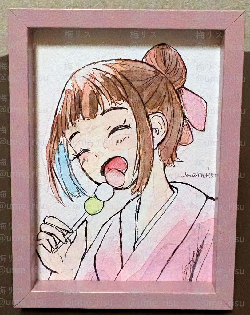 【額装原画】花より団子