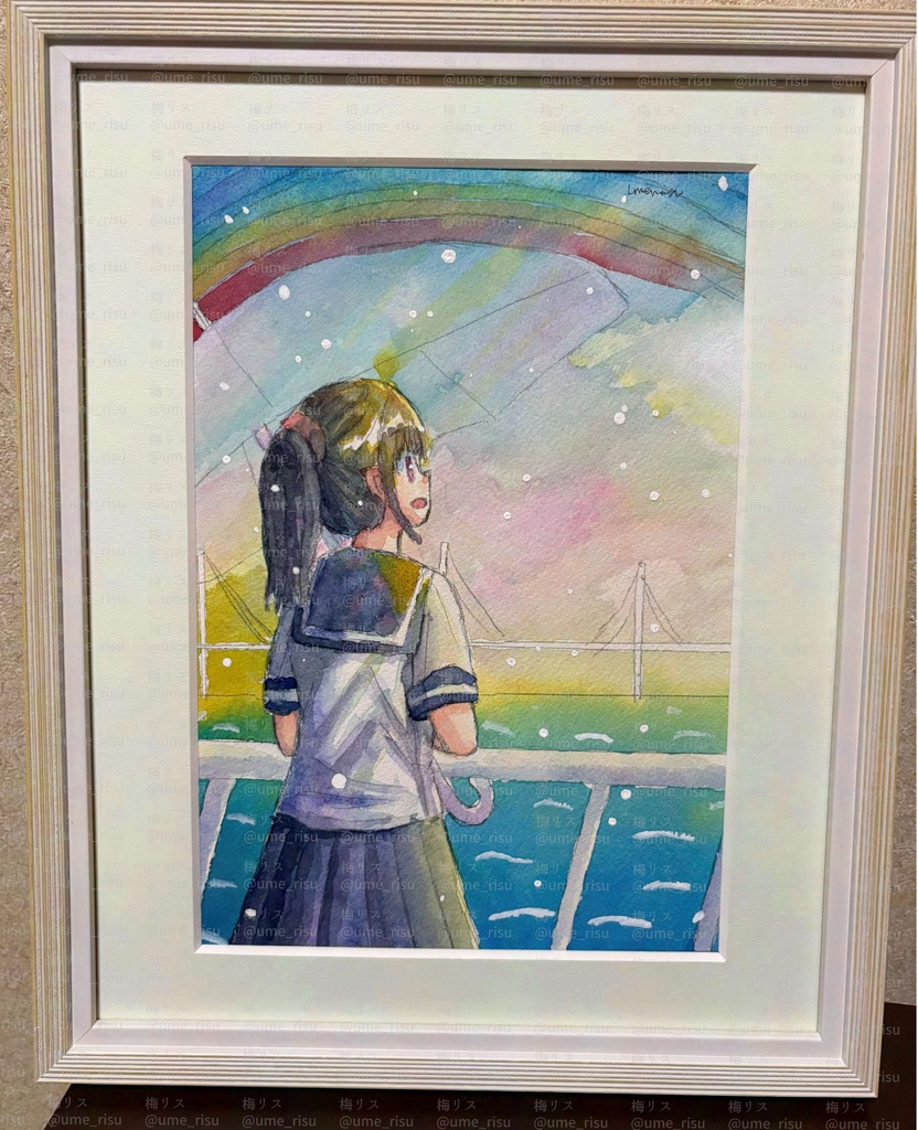 【額装作品】雨上がり