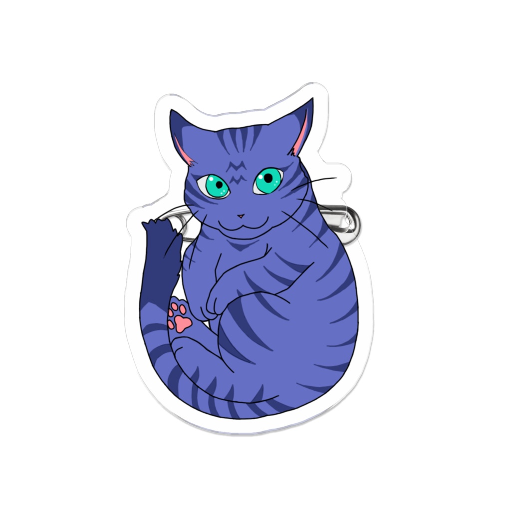 猫　アクリルバッジ
