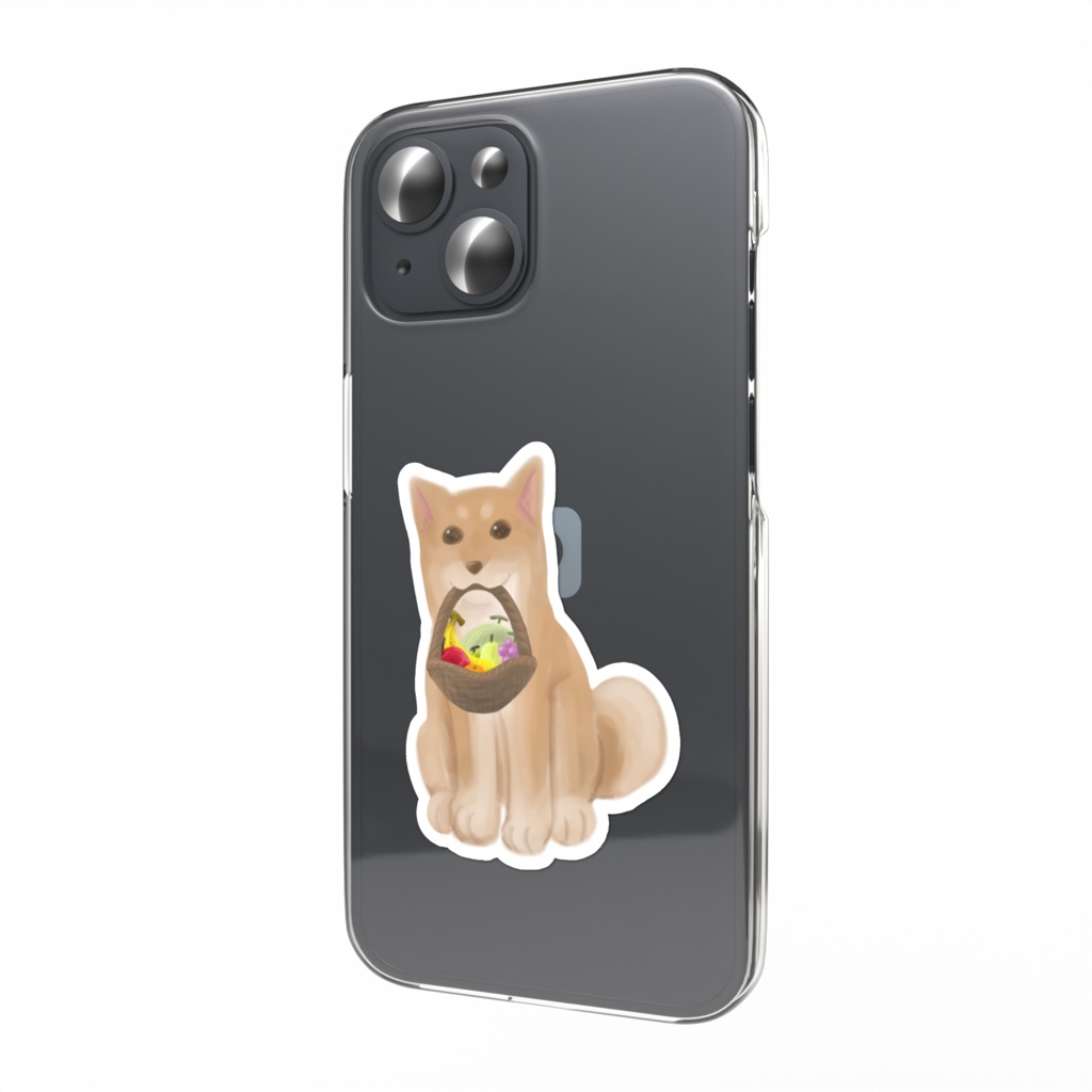 スマホステッカー　しばわんこ