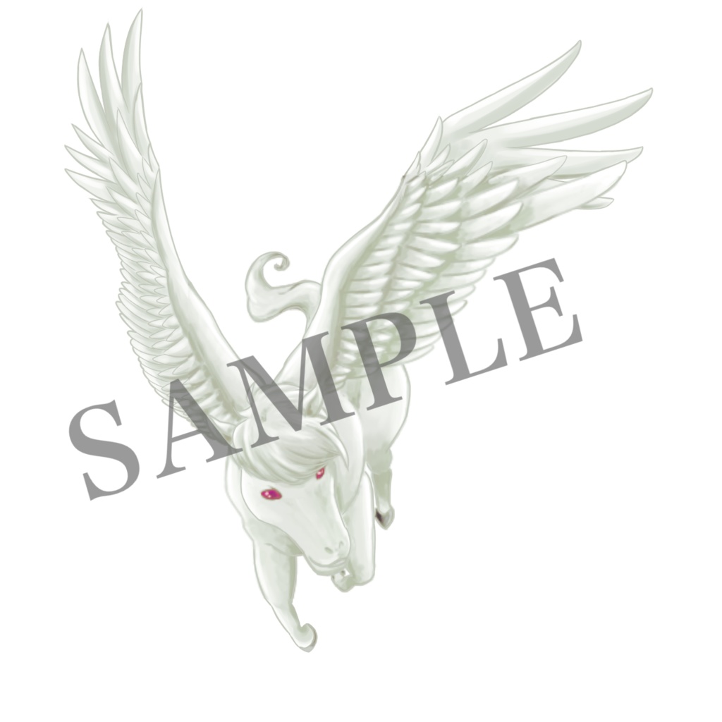 ファンタジー系のペガサスイラスト素材