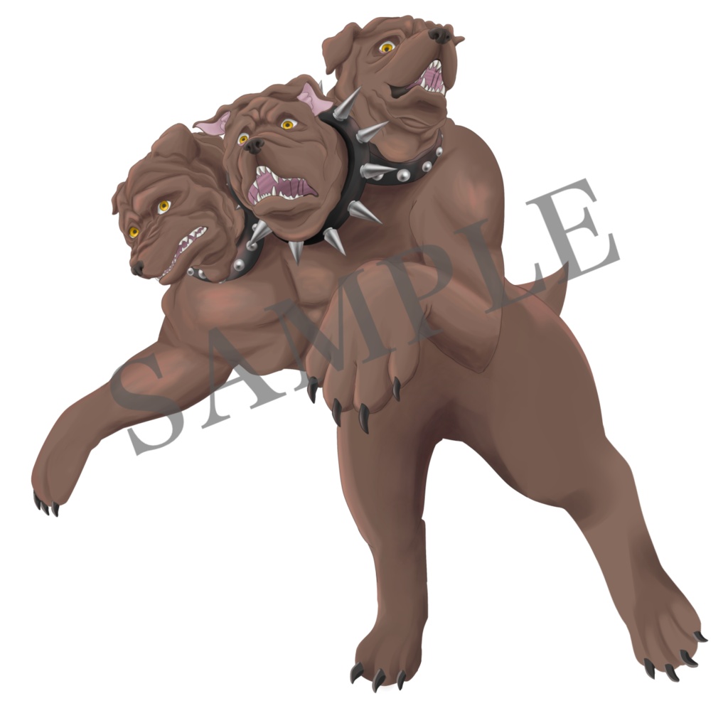 ファンタジー系のケルベロスイラスト素材