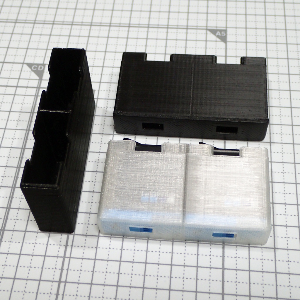 GoProバッテリー用のケース2種、3Dプリント用