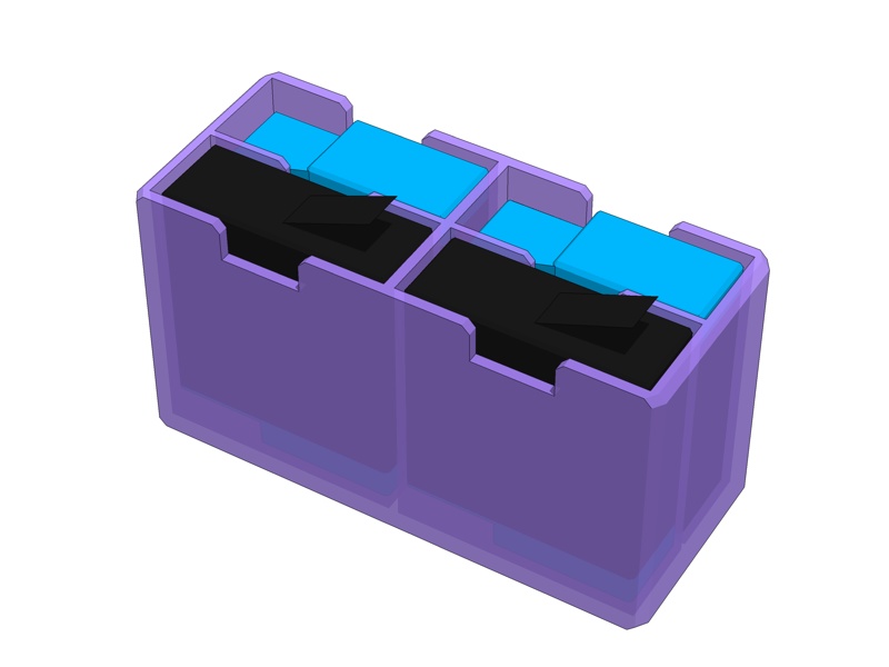 GoProバッテリー用のケース2種、3Dプリント用