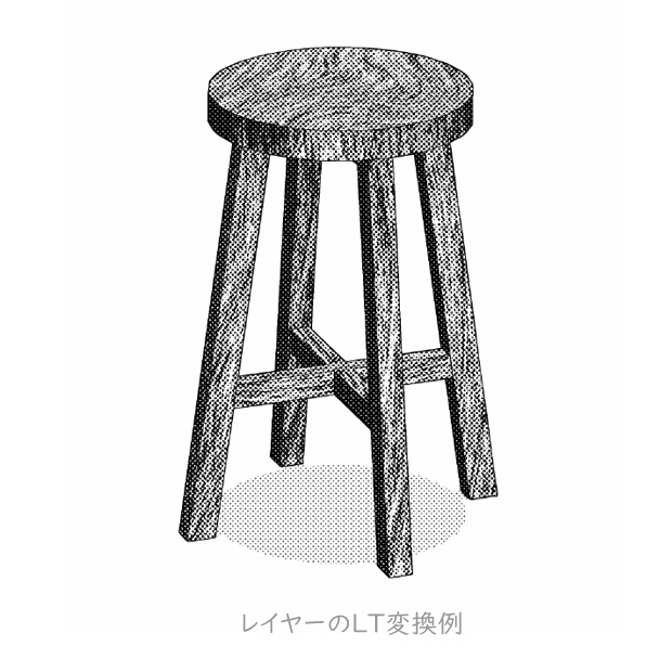 シンプルな木製スツール