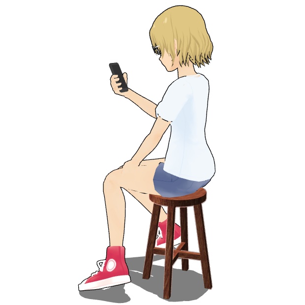 シンプルな木製スツール